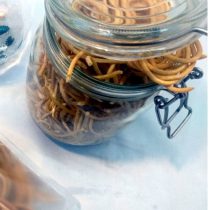   Glutenfreie kurze Spaghetti, Paleo Nudeln aus Goldleinsamenmehl 250g