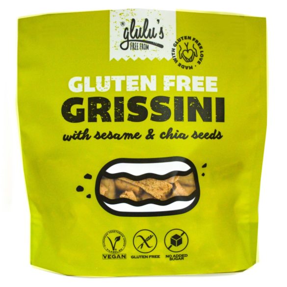 glulu's FreeFrom Grissini mit Körnern ohne Zuckerzusatz 100g (glutenfrei, vegan, sojafrei) 