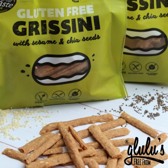 glulu's FreeFrom Grissini mit Körnern ohne Zuckerzusatz 100g MHD:04.01.2025 (glutenfrei, vegan, sojafrei) 