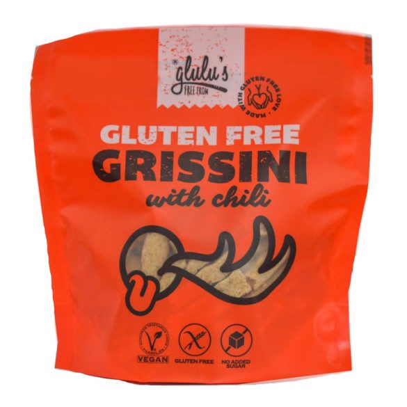 glulu's FreeFrom Grissini mit Chili ohne Zuckerzusatz100 g (glutenfrei, vegan, sojafrei) 