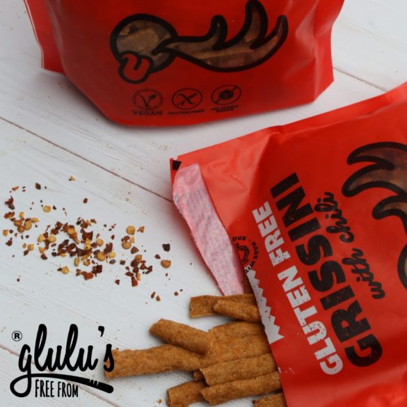 glulu's FreeFrom Grissini mit Chili ohne Zuckerzusatz100 g (glutenfrei, vegan, sojafrei) 