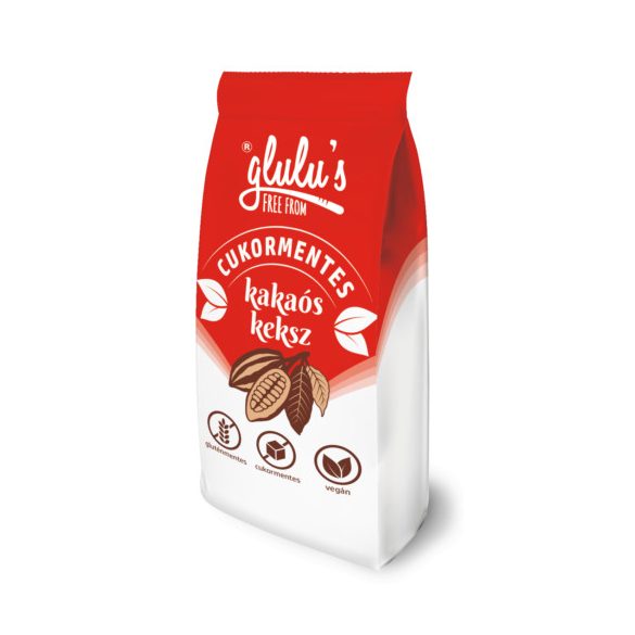 glulu's  FreeFrom Kakao-Kekse ohne Zuckerzusatz 70g (glutenfrei, vegan, sojafrei) 