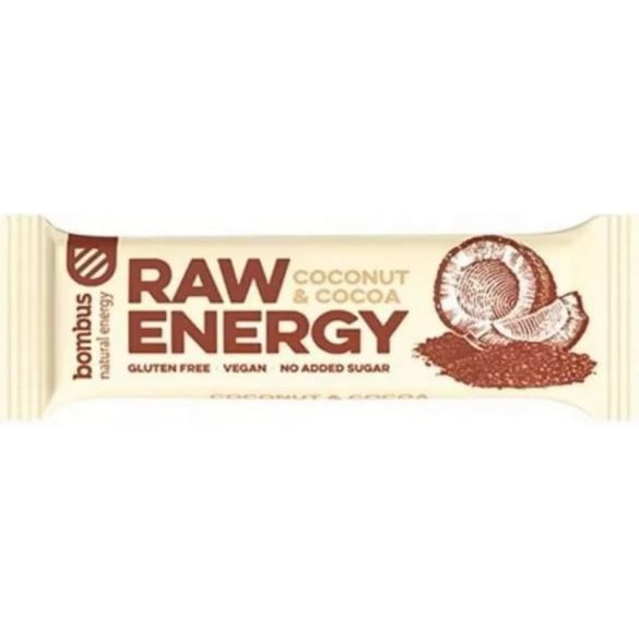 Bombus Raw Energy Riegel Kokos Kakao 50g 