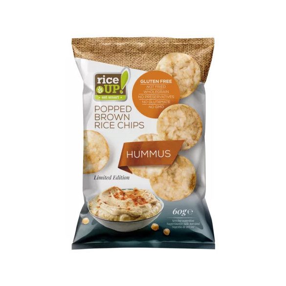 Rice Up Vollkornreis Chips mit Hummus Reiswaffeln 60g