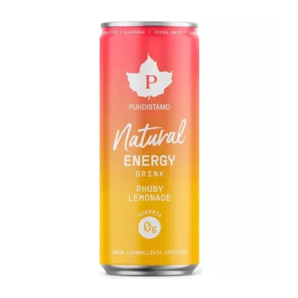 Puhdistamo Natural Energy Drink Rhuby Lemonade 330ml 