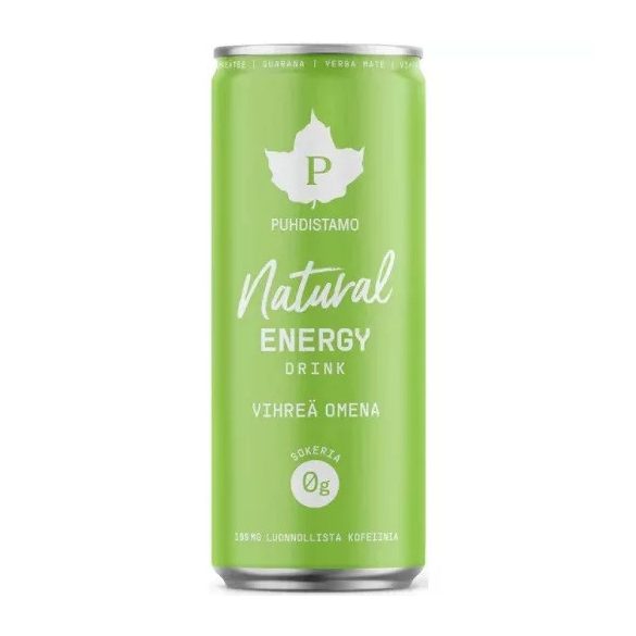 Puhdistamo Natural Energy Drink Grüner Apfel Lemonade 330ml 