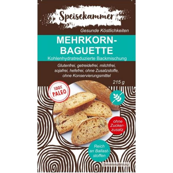 Speisekammer Mehrkornbaguette Backmischung 215g (Paleo, glutenfrei, maisfrei, sojafrei, kohlenhydratreduziert)