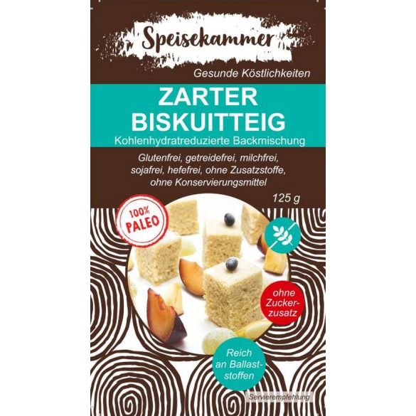 Speisekammer Zarter Biskuitteig Backmischung 125g (paleo, glutenfrei, maisfrei, sojafrei, kohlenhydratreduziert) 