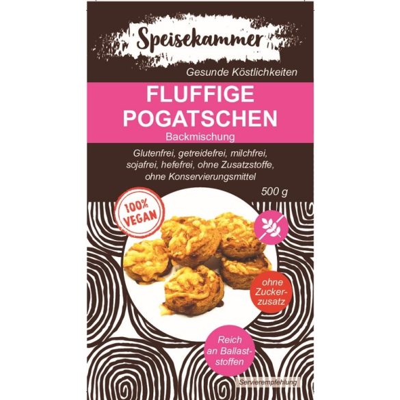 Speisekammer Backmischung Fluffige Vegane Pogatschen Salzgebäck (glutenfrei, sojafrei, maisfrei) 500g 